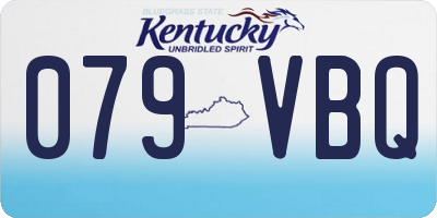 KY license plate 079VBQ