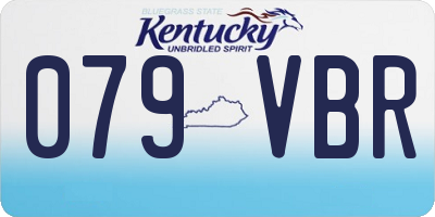 KY license plate 079VBR