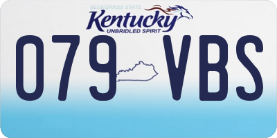 KY license plate 079VBS