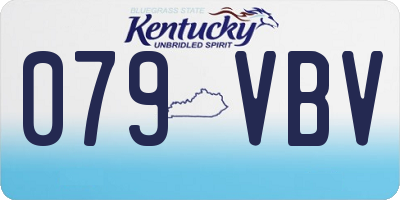 KY license plate 079VBV