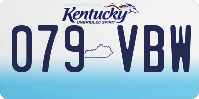 KY license plate 079VBW