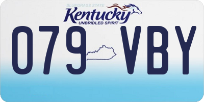 KY license plate 079VBY