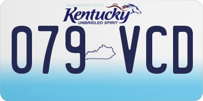 KY license plate 079VCD