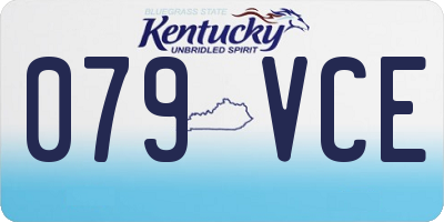 KY license plate 079VCE