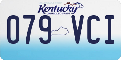 KY license plate 079VCI
