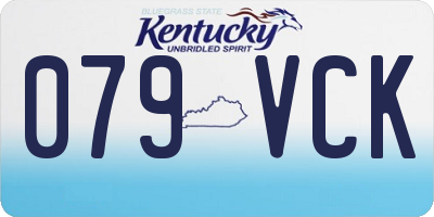 KY license plate 079VCK