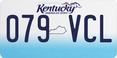 KY license plate 079VCL