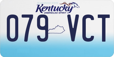 KY license plate 079VCT