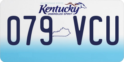 KY license plate 079VCU
