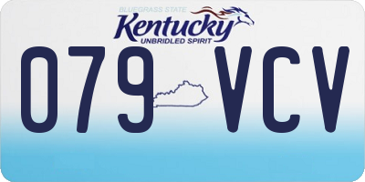 KY license plate 079VCV