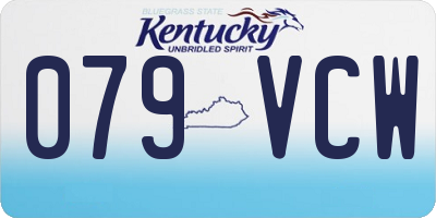 KY license plate 079VCW