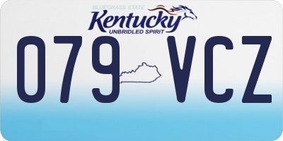 KY license plate 079VCZ