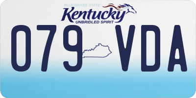 KY license plate 079VDA