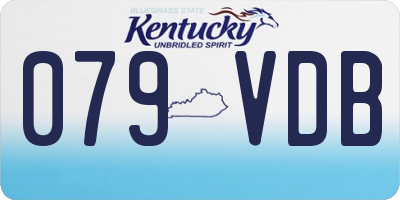 KY license plate 079VDB