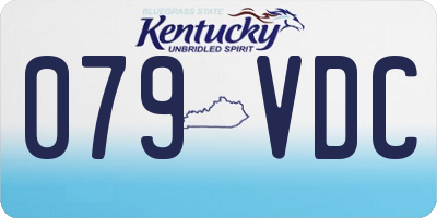 KY license plate 079VDC