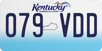 KY license plate 079VDD
