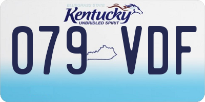 KY license plate 079VDF