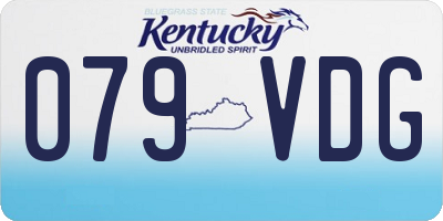 KY license plate 079VDG