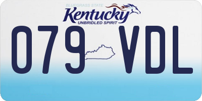 KY license plate 079VDL