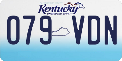 KY license plate 079VDN