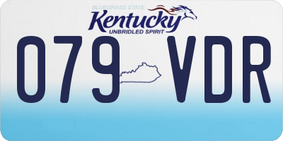 KY license plate 079VDR