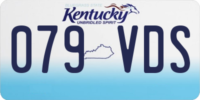 KY license plate 079VDS