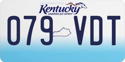 KY license plate 079VDT