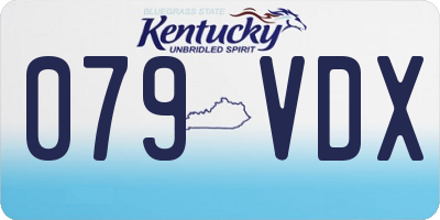 KY license plate 079VDX