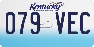 KY license plate 079VEC