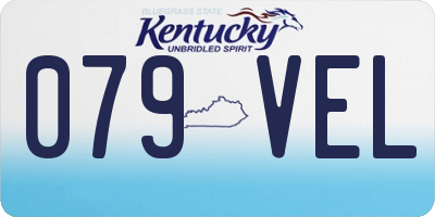 KY license plate 079VEL