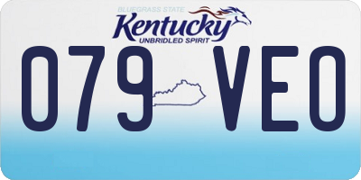 KY license plate 079VEO