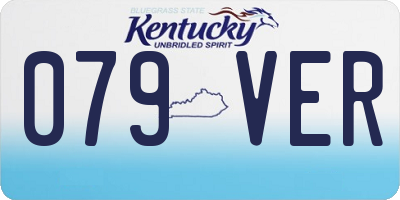 KY license plate 079VER