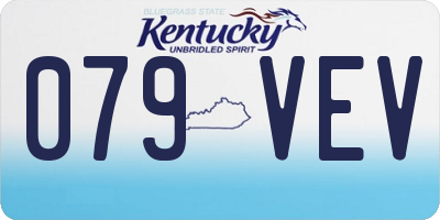 KY license plate 079VEV