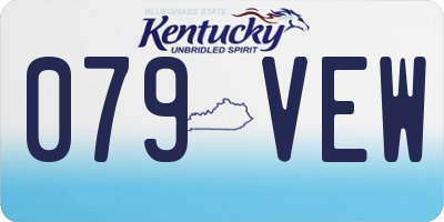 KY license plate 079VEW