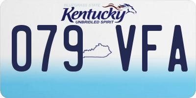 KY license plate 079VFA