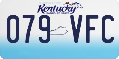 KY license plate 079VFC
