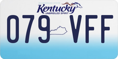 KY license plate 079VFF