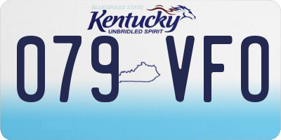 KY license plate 079VFO