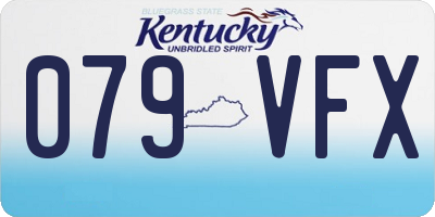 KY license plate 079VFX