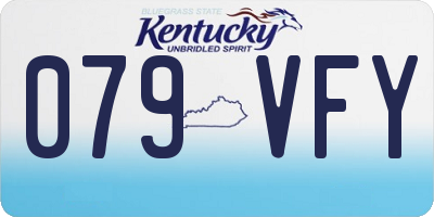 KY license plate 079VFY