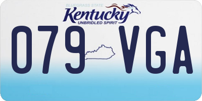 KY license plate 079VGA