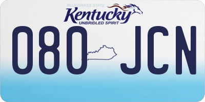 KY license plate 080JCN