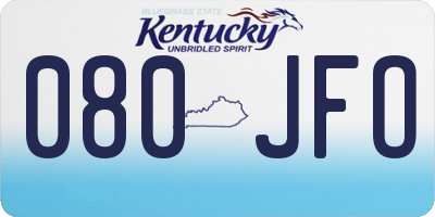 KY license plate 080JFO
