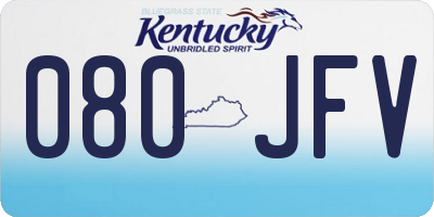 KY license plate 080JFV