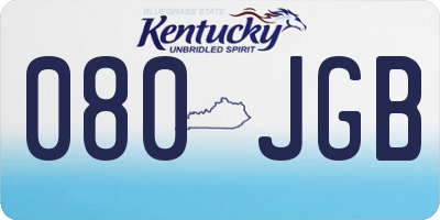 KY license plate 080JGB