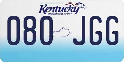 KY license plate 080JGG