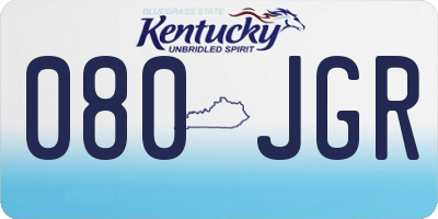 KY license plate 080JGR
