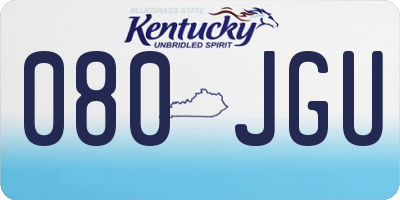 KY license plate 080JGU