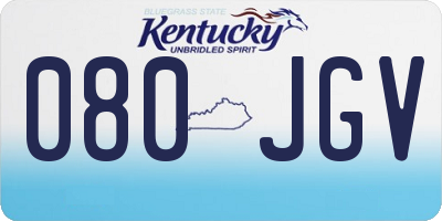 KY license plate 080JGV