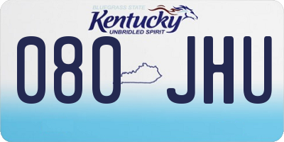 KY license plate 080JHU